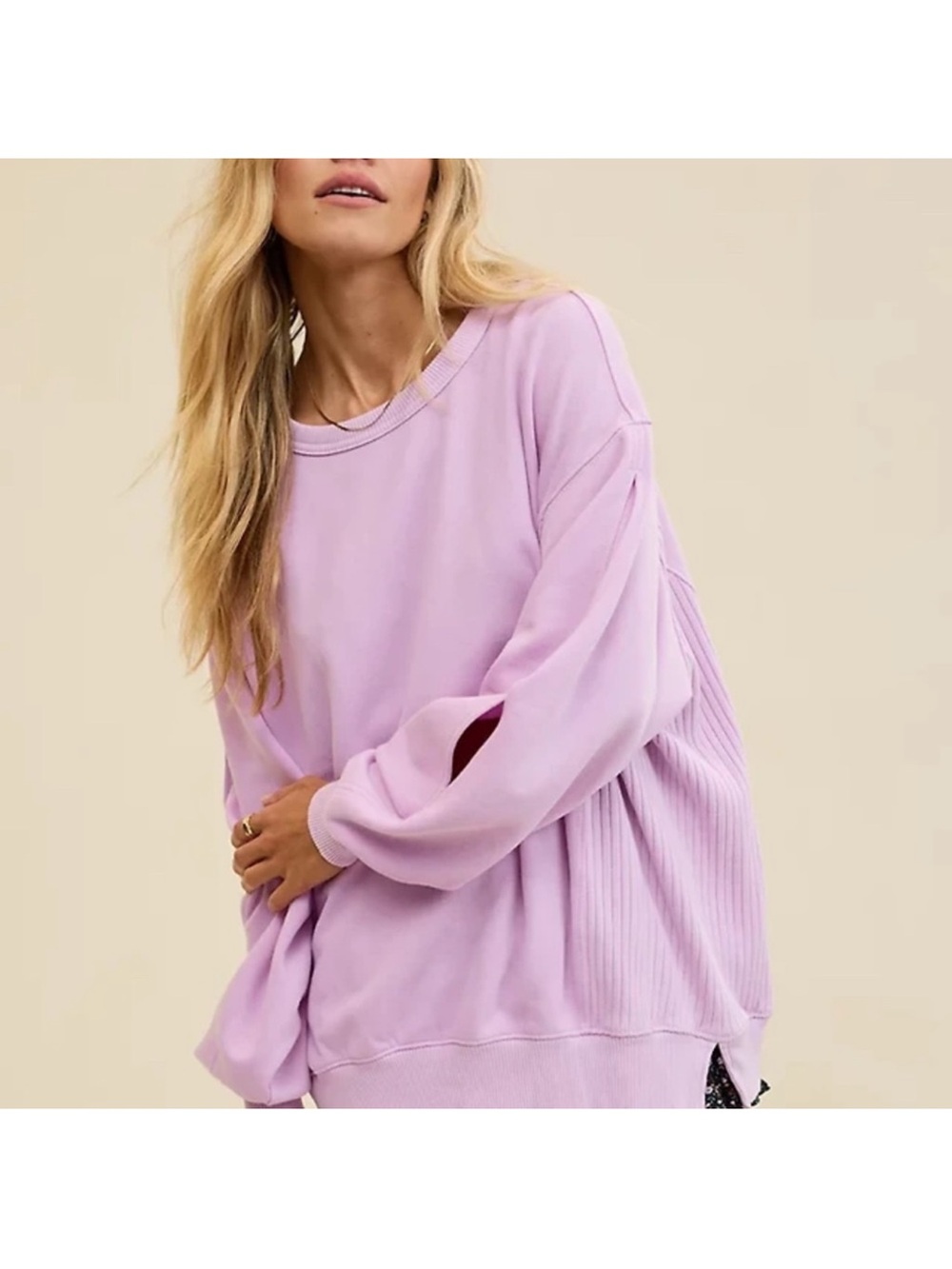 Aerie Tres Chic Lavender Oversized Sweatshirt
